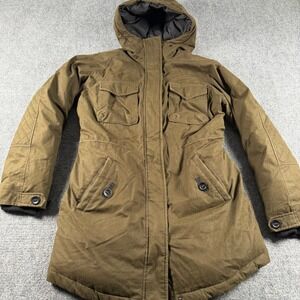 Community Paradigm Parka Women Large Olive Green Goose Down Military Jacket Coat